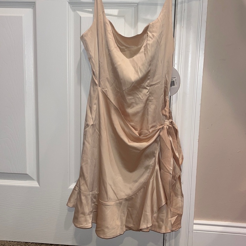 Princess Polly Cottage Hill Mini Dress Champagne